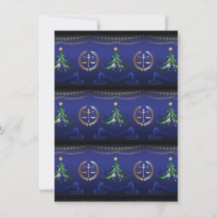 Cartes Pour Fêtes Annuelles Avocat Arbre de Noël Élégant