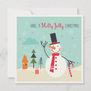 Cartes Pour Fêtes Annuelles Avoir Holly Jolly Noël Editable   Vacances
