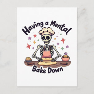 Cartes Pour Fêtes Annuelles Avoir un gâteau mental stressé, béni et four