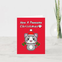 Avoir Un Noël Génial - Tabby Gris Chat