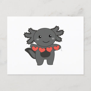 Cartes Pour Fêtes Annuelles Axolotl pour la Saint Valentin de mignons animaux 