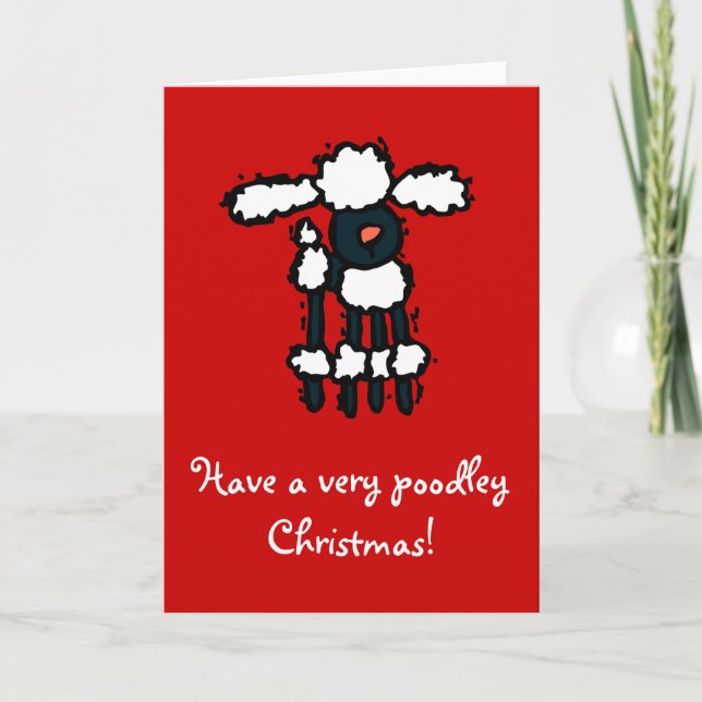 Cartes Pour Fêtes Annuelles Ayez très Noël de poodley ! (Devant)