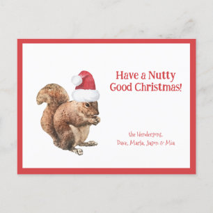 Cartes Pour Fêtes Annuelles Ayez un bon écureuil de Noël NUTTY