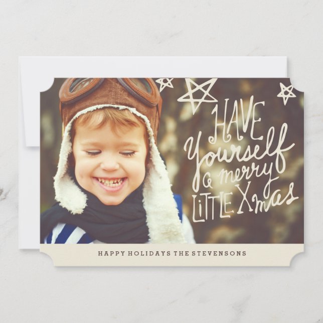 Cartes Pour Fêtes Annuelles Ayez Un Joyeux Petit Noël | Photo (Devant)