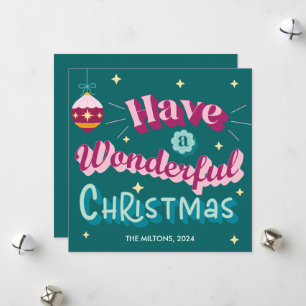 Cartes Pour Fêtes Annuelles Ayez Un Merveilleux Rétro De Noël