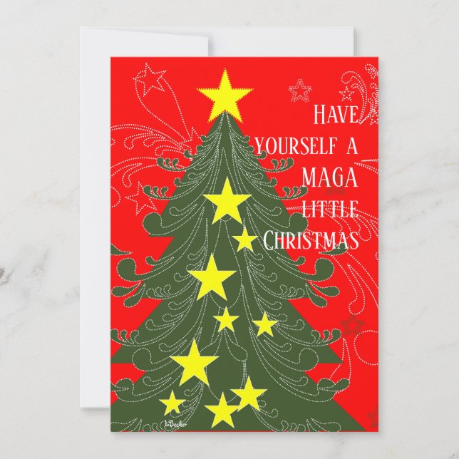 Cartes Pour Fêtes Annuelles Ayez un petit patriotique de Noël MAGA (Devant)