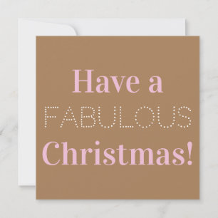 Cartes Pour Fêtes Annuelles Ayez une photo de Noël Brown rose blanche