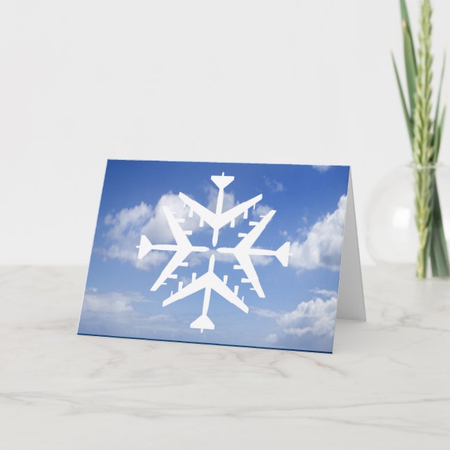 Cartes Pour Fêtes Annuelles B-52 Flocon de neige (Devant)