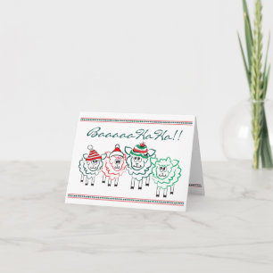 Cartes Pour Fêtes Annuelles Baaa ha ha 2018 de moutons de Noël