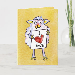 Cartes Pour Fêtes Annuelles Baaaah Mine Valentines Day Cartoon Sheep