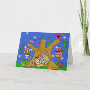 Cartes Pour Fêtes Annuelles Baba et l'arbre pysanky L'art populaire ukrainien