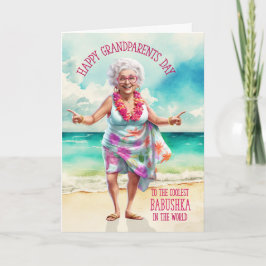Cartes Pour Fêtes Annuelles Babushka Russian Grand-mère Day Coolest