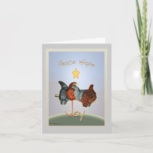 Cartes Pour Fêtes Annuelles Baby backyard chicken Holiday Card (Devant)