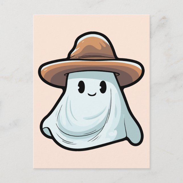 Cartes Pour Fêtes Annuelles Baby Boo Cowboy Ghost Halloween Collection (Devant)