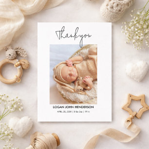 Cartes Pour Fêtes Annuelles Baby Cadeau Douche Merci 4 Photo Collage