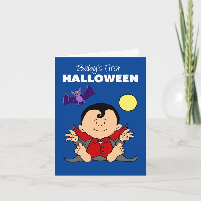 Cartes Pour Fêtes Annuelles Baby First Halloween Girl Cartoon Witch (Devant)