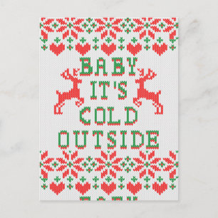 Cartes Pour Fêtes Annuelles Baby It's Cold Outside Christmas Sweater Style