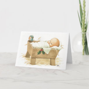 Cartes Pour Fêtes Annuelles Baby Jesus Merry Christmas Greeting Card