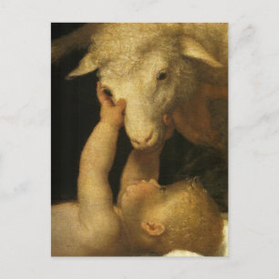 Cartes Pour Fêtes Annuelles Baby Jesus Touches Lamb