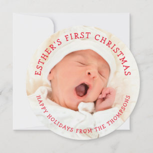 Cartes Pour Fêtes Annuelles Baby Prénom Noël Nom Circulaire photo Noël