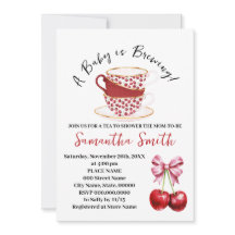 Baby shower à thé Cherry Pink