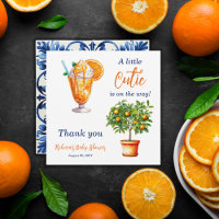 Baby shower Cutie Orange Citrus Eté Glace Crème
