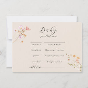 Cartes Pour Fêtes Annuelles Baby shower fleur sauvage Conseil Jeu