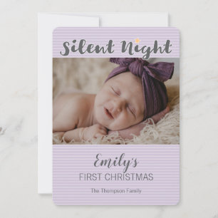 Cartes Pour Fêtes Annuelles Baby's First Christmas Photo personalized