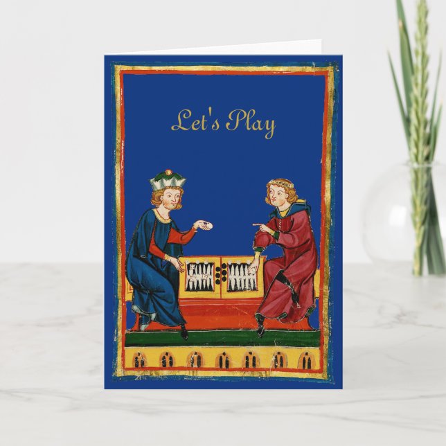 Cartes Pour Fêtes Annuelles Backgammon : personnalisable (Devant)