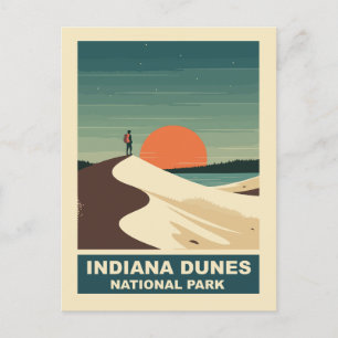 Cartes Pour Fêtes Annuelles Backpacker du parc national des dunes d'Indiana