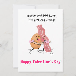 Cartes Pour Fêtes Annuelles Bacon et oeuf Love, C'est citation oeuf! valentine