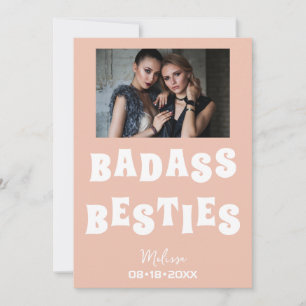 Cartes Pour Fêtes Annuelles Badass Besties Funny Bridesmaid Favoriser Cadeau