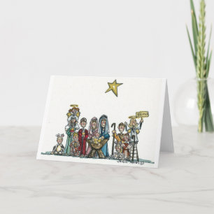 Cartes Pour Fêtes Annuelles badine la scène de nativité