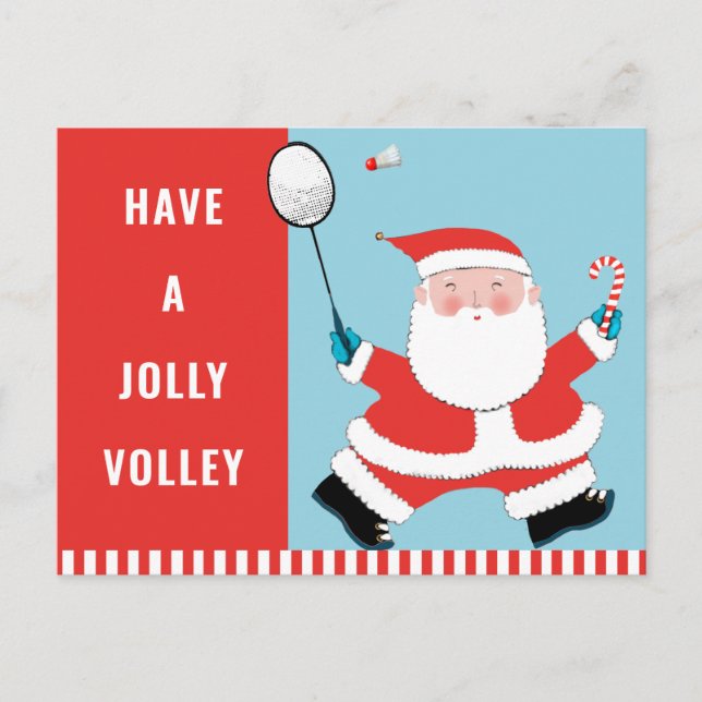 Cartes Pour Fêtes Annuelles Badminton (Devant)