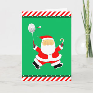 Cartes Pour Fêtes Annuelles Badminton Noël