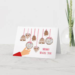 Cartes Pour Fêtes Annuelles Bagels Cookies Chrismukkah Étoile de David