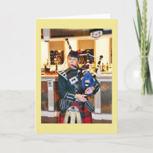Cartes Pour Fêtes Annuelles Bagpiper