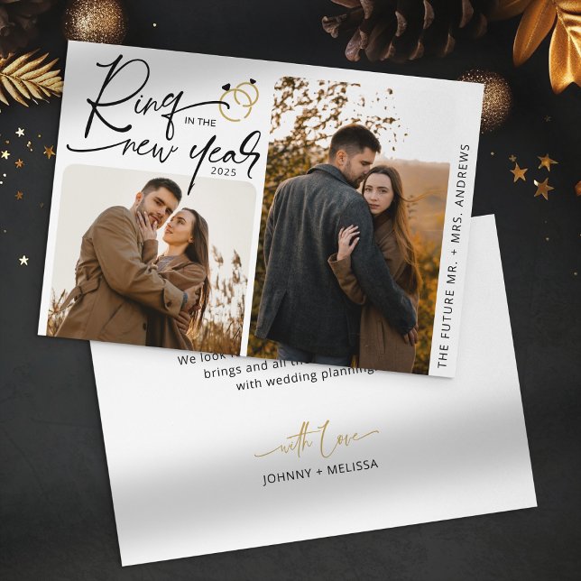 Cartes Pour Fêtes Annuelles Bague minime dans Noël Fiançailles du Nouvel An (Créateur téléchargé)