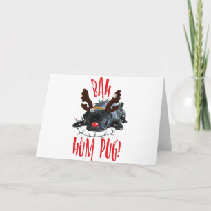 Cartes Pour Fêtes Annuelles Bah Hum Carlin Carlin noir Reindee de Noël