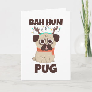 Cartes Pour Fêtes Annuelles Bah Hum Carlin Chien de Noël