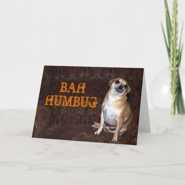 CARTES POUR FÊTES ANNUELLES BAH HUMBUG (Devant)