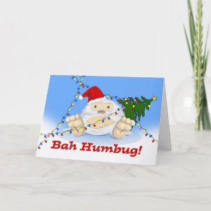 Cartes Pour Fêtes Annuelles Bah Humbug, Pas vraiment Yeti pour Noël, drôle