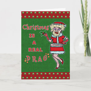 Cartes Pour Fêtes Annuelles Bah Humbug Père Noël à Drag