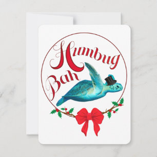 Cartes Pour Fêtes Annuelles Bah Humbug Scrooge Noël Tortue