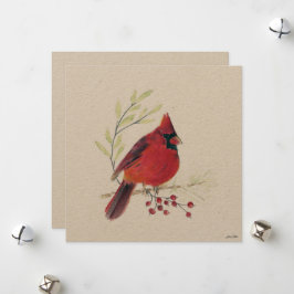 Cartes Pour Fêtes Annuelles Baies de Cardinal de Fête
