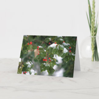 Cartes Pour Fêtes Annuelles Baies de neige