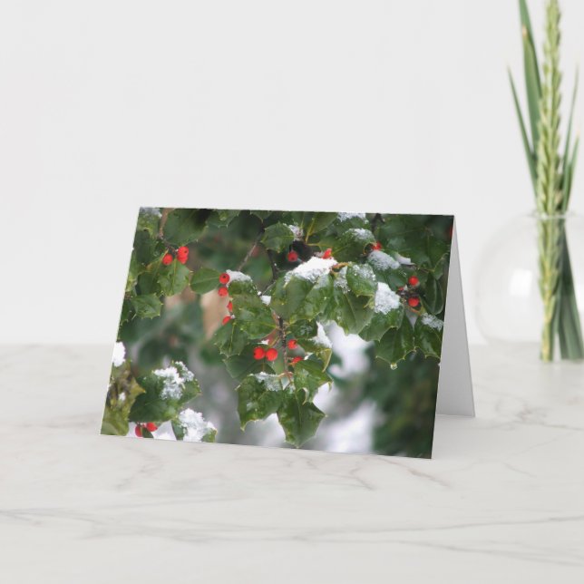 Cartes Pour Fêtes Annuelles Baies de neige (Devant)