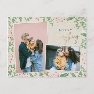 Cartes Pour Fêtes Annuelles Baies de pin joyeux tout multiple photo
