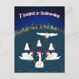 Cartes Pour Fêtes Annuelles Baignade 12 Jours de Noël