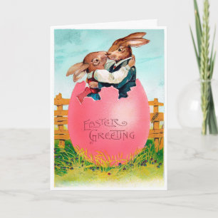 Cartes Pour Fêtes Annuelles Baiser Bunnies